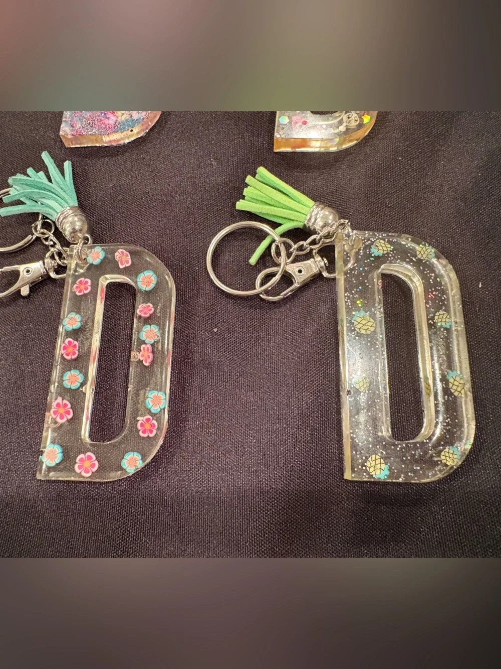 Handmade sparkling keychain